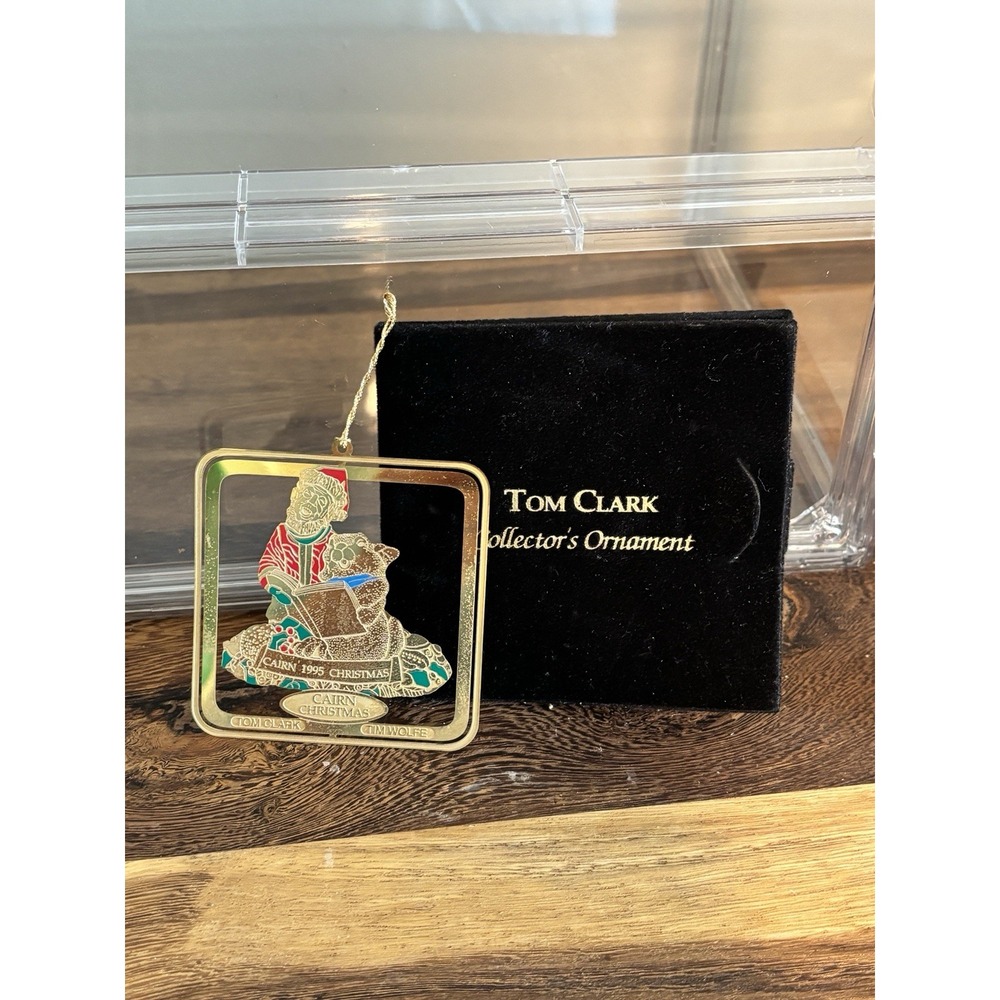 Tom Clark 1995 Chirstmas Collectors Ornament 24K Gold Vintage Tim Wolfe Cairn